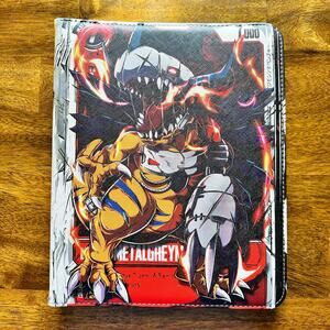 KarlyPro Digimon Metalgreymon Trading Card Binder Album 9 Pocket Sleeves 3 Ring